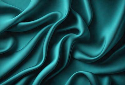 The primary subject of the image is a blue fabric, which appears to be a piece of cloth or a curtain. The setting is a dark background, which contrasts with the blue fabric. The visual style is a close-up of the blue fabric, showcasing its texture and pattern. The colors and mood of the image are predominantly blue, creating a calm and serene atmosphere.