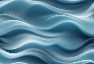 The primary subject of the image is a blue wave pattern, which is the main object, scene, or focus of the image. The setting or background features a blue surface, which adds to the overall visual style. The image is a digital art or illustration, showcasing the blue wave pattern in a unique and artistic manner. The dominant colors in the image are blue, creating a calm and soothing atmosphere.