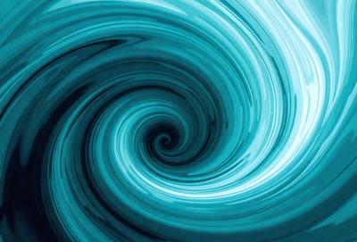 The primary subject of the image is a spiral pattern, which is a blue and white swirl. The setting is a blue and white background, creating a visually striking contrast. The visual style is a combination of a photo and a digital art, as it appears to be a close-up of a spiral pattern. The colors and mood of the image are predominantly blue and white, giving it a clean and modern appearance.