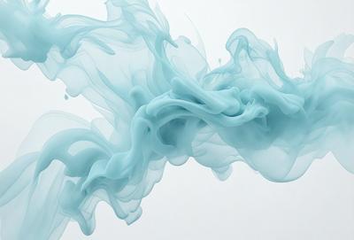 The primary subject of the image is a blue, swirling, and flowing liquid, which appears to be a water-like substance. The setting is a white background, which provides a clean and minimalistic environment for the visual display. The visual style of the image is a combination of photo and digital art, creating a unique and artistic representation of the flowing liquid. The dominant colors in the image are blue and white, giving the scene a calming and serene atmosphere.