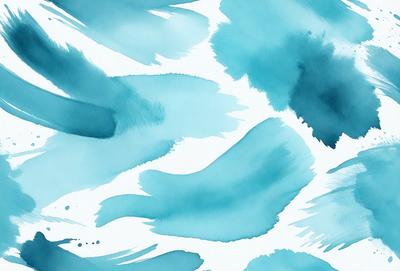 The primary subject of the image is a painting or drawing of a blue and white ocean scene. The setting is a white background, which provides a clean and uncluttered appearance. The visual style is a combination of digital art and illustration, creating a unique and artistic representation of the ocean. The dominant colors are blue and white, which evoke a sense of calmness and tranquility.