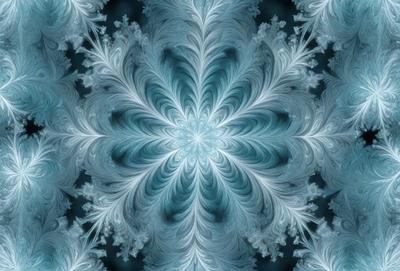 The primary subject of the image is a blue and white swirling pattern, which appears to be a digital art or illustration. The setting is a blue background, and the visual style is a combination of digital art and illustration. The dominant colors are blue and white, creating a calm and serene atmosphere.