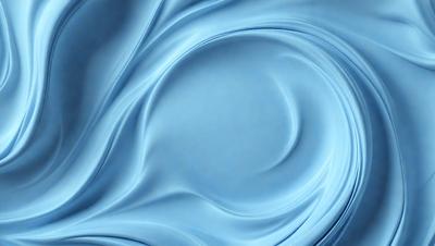 The primary subject of the image is a blue fabric with a flowing pattern. The setting is a blue background, and the visual style appears to be a digital art or illustration. The dominant colors are blue and white, creating a calm and soothing atmosphere.