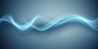 The primary subject of the image is a blue wave or ripple pattern. The setting is a gray background, which creates a contrast with the blue wave. The visual style is digital art, as the wave appears to be a digital representation of a wave. The dominant colors are blue and gray, creating a calm and serene atmosphere.