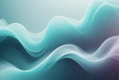 The primary subject of the image is a blue wave, which is the main focus of the scene. The setting is a dark blue background, creating a contrasting and dramatic effect. The visual style is a digital art or illustration, as the wave appears to be a digital creation. The dominant colors are blue and white, giving the image a calm and serene atmosphere.