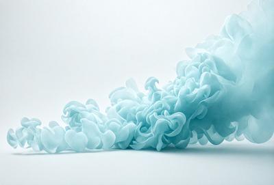 The primary subject of the image is a blue, flowing, and swirling mass of water, which appears to be a digital art or illustration. The setting is a white background, which provides a clean and minimalist appearance. The visual style is artistic and creative, with the blue mass of water as the main focus. The colors and mood of the image are predominantly blue, creating a sense of calmness and tranquility.