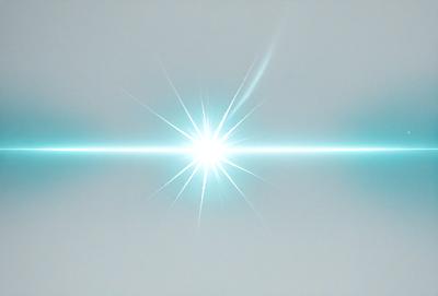 The primary subject of the image is a bright, white light source, which appears to be a light bulb or a lightning bolt. The light is shining in the sky, creating a striking visual effect. The setting is a cloudy day, with the light source standing out against the backdrop of the cloudy sky. The visual style of the image is a combination of photo and digital art, as it captures the light source in a realistic manner while also showcasing its vibrant colors and striking appearance. The