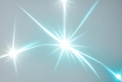 The primary subject of the image is a bright, shining light source, possibly a star or a light bulb, with a blue background. The light source appears to be the main focus of the image, and it is surrounded by a blue sky. The visual style of the image is a combination of a photo and digital art, creating a unique and eye-catching effect. The colors and mood of the image are predominantly blue, giving it a calm and serene atmosphere.