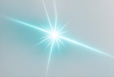 The primary subject of the image is a bright, blue light that appears to be a lightning bolt or a laser beam. The light is shining in the sky, creating a striking visual effect. The setting is a cloudy sky, which adds to the overall atmosphere of the image. The visual style of the image is a combination of a photo and digital art, as it captures the vibrant blue light in a realistic yet artistic manner. The colors and mood of the image are predominantly blue, with
