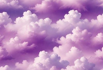 The image features a purple sky with a cloudy background. The clouds are scattered throughout the sky, creating a visually appealing and somewhat chaotic scene. The purple hue of the sky adds a unique and artistic touch to the image.