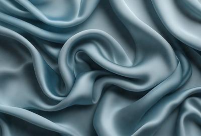 The primary subject of the image is a blue fabric, which is the main object, scene, or focus of the image. The setting or background is a blue cloth, and the visual style is a photo. The dominant colors and overall atmosphere are blue and serene.