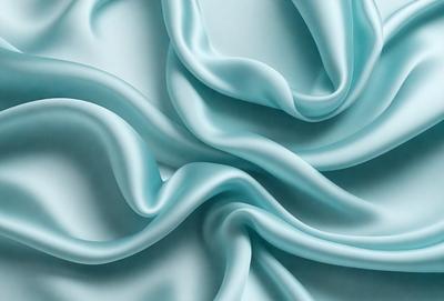 The primary subject of the image is a close-up of a blue fabric, possibly a piece of cloth or a piece of art. The setting is a white background, which provides a clean and uncluttered environment for the fabric. The visual style appears to be a digital art or illustration, as the fabric is depicted in a detailed and intricate manner. The dominant colors in the image are blue and white, creating a calm and serene atmosphere.