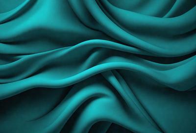 The primary subject of the image is a blue fabric, which appears to be a piece of cloth or a curtain. The setting is a dark background, which contrasts with the blue fabric. The visual style is a close-up of the blue fabric, showcasing its texture and pattern. The colors and mood of the image are predominantly blue, creating a calm and serene atmosphere.