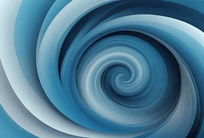 The primary subject of the image is a spiral pattern, which is the main object, scene, or focus of the image. The spiral pattern is set against a blue background, creating a visually striking contrast. The spiral pattern is a digital art piece, showcasing the artist's skill in creating intricate designs. The overall atmosphere of the image is dynamic and engaging, with the spiral pattern serving as the central point of interest.