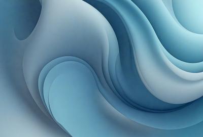 The primary subject of the image is a blue and white wave pattern. The setting is a blue and white ocean, with the waves forming a swirling pattern. The visual style is a digital art or illustration, creating a dynamic and fluid appearance. The dominant colors are blue and white, giving the image a calming and serene atmosphere.