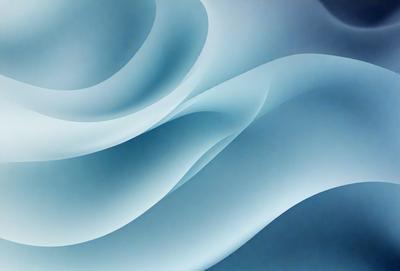 The primary subject of the image is a large, flowing wave. The wave is depicted in a digital art style, with a blue and white color scheme. The setting is a vast, open ocean, and the visual style gives the impression of a dynamic and powerful force of nature. The overall atmosphere is one of beauty and tranquility, as the wave gracefully moves across the water.