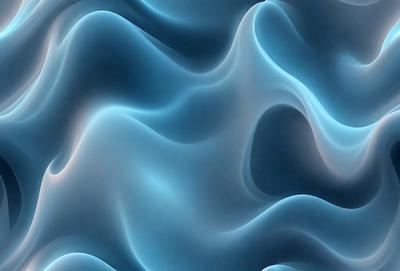 The primary subject of the image is a blue, swirling, and flowing pattern. The setting is a blue background, which creates a visually striking contrast with the swirling pattern. The visual style is a digital art or illustration, as the swirling pattern appears to be a digital creation. The dominant colors are blue and white, creating a calm and soothing atmosphere.