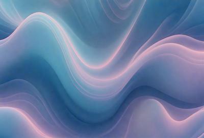 The primary subject of the image is a blue and pink wave pattern. The setting is a blue and pink background, which creates a visually appealing contrast with the wave pattern. The visual style of the image is a digital art or illustration, as it features a smooth and flowing wave design. The dominant colors in the image are blue and pink, which evoke a sense of calmness and tranquility.