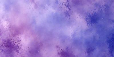 The primary subject of the image is a purple and blue sky filled with stars. The setting is a vast, open space with a cloudy background. The visual style is a combination of a photo and digital art, creating a unique and captivating atmosphere. The dominant colors are purple and blue, with the stars adding a touch of white. The overall mood is serene and peaceful, as the viewer is left to appreciate the beauty of the night sky.