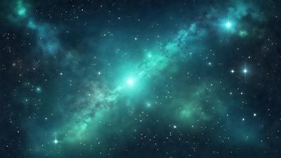 The primary subject of the image is a beautiful, colorful, and vibrant night sky filled with stars. The setting is a dark, star-filled background, creating a sense of depth and space. The visual style is a combination of a photo and digital art, as it captures the beauty of the night sky while also showcasing the intricate details of the stars. The colors and mood of the image are predominantly blue and green, with a sense of wonder and awe.