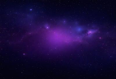 The primary subject of the image is a purple nebula, which is a cloud of gas and dust in space. The setting is a dark, star-filled sky, with the purple nebula as the main focus. The visual style is a combination of a photo and digital art, creating a unique and captivating image. The colors and mood of the image are predominantly purple, giving it a serene and celestial atmosphere.