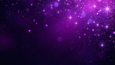 The primary subject of the image is a purple background with a starry pattern. The setting is a night sky, and the visual style is a digital art or illustration. The dominant colors are purple and white, creating a serene and calming atmosphere.