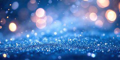 The primary subject of the image is a blue background with a pattern of bright, shining lights. The setting appears to be a nighttime sky, with the lights creating a mesmerizing effect. The visual style of the image is a combination of a photo and digital art, as it captures the beauty of the night sky with the added detail of the shining lights. The colors and mood of the image are predominantly blue, with the bright lights adding a sense of warmth and energy to the scene.