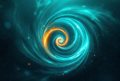 The primary subject of the image is a spiral pattern, which is the main object, scene, or focus of the image. The spiral pattern is set against a blue background, creating a visually striking contrast. The spiral pattern is a digital art piece, showcasing the artist's skill in creating intricate designs. The overall atmosphere of the image is vibrant and dynamic, with the blue color evoking a sense of calmness and tranquility.