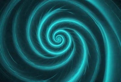 The primary subject of the image is a spiral pattern, which is the main object, scene, or focus of the image. The spiral pattern is set against a blue background, creating a visually striking and vibrant scene. The spiral pattern is depicted in a digital art style, giving it a modern and dynamic appearance. The overall atmosphere of the image is energetic and captivating, with the blue color evoking a sense of calmness and tranquility.