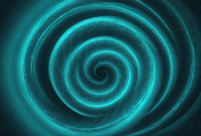 The primary subject of the image is a spiral pattern, which is the main object, scene, or focus of the image. The spiral pattern is set against a blue background, creating a visually striking contrast. The spiral pattern is a digital art piece, showcasing the artist's skill in creating intricate designs. The overall atmosphere of the image is vibrant and dynamic, with the blue color evoking a sense of calmness and tranquility.