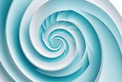 The primary subject of the image is a spiral pattern, which is the main object, scene, or focus of the image. The spiral pattern is set against a blue background, creating a visually striking contrast. The spiral pattern is depicted in a digital art style, giving it a modern and sophisticated appearance. The overall atmosphere of the image is dynamic and engaging, with the spiral pattern serving as a captivating visual element.