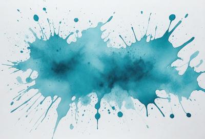 The primary subject of the image is a blue and white splash of paint, which appears to be a watercolor painting. The setting is a white background, which provides a clean and uncluttered environment for the artwork. The visual style is a combination of digital art and traditional watercolor painting, creating a unique and artistic appearance. The dominant colors in the image are blue and white, which contribute to a calming and serene atmosphere.