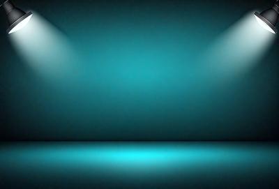 The primary subject of the image is a blue wall with a blue background. The setting is a dark room, and the visual style is a photo. The dominant colors and overall atmosphere are blue and dark, creating a moody and dramatic scene.