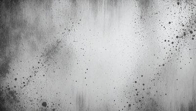 The primary subject of the image is a large, white wall with a gray background. The wall is covered in a pattern of black and white spots, giving it a textured and artistic appearance. The visual style of the image is a combination of photo and digital art, creating a unique and intriguing scene. The colors and mood of the image are predominantly black and white, with a slightly moody atmosphere.