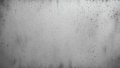 The primary subject of the image is a large, wet, and shiny surface, possibly a wall or a window. The setting is indoors, and the visual style appears to be a combination of a photo and a digital art or illustration. The colors and mood of the image are predominantly gray and wet, creating a moist and reflective atmosphere.