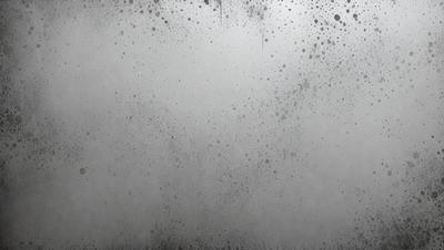 The primary subject of the image is a gray, textured surface with a lot of black spots. The setting appears to be a room with a white wall. The visual style is a combination of a photo and digital art, creating a unique and intriguing appearance. The dominant colors are gray and black, giving the image a moody and mysterious atmosphere.