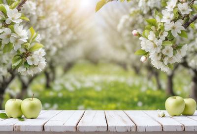 The primary subject of the image is a white fence with a wooden plank. The setting is a lush green field with a row of trees in the background. The visual style is a photo of a white fence with a wooden plank, and the colors and mood are dominated by the green field and the white fence.