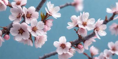 The primary subject of the image is a tree filled with white flowers. The tree is located in a blue sky, creating a serene and peaceful atmosphere. The visual style of the image is a photo, capturing the beauty of the flowers and the sky. The colors and mood of the image are predominantly white and blue, with the white flowers adding a touch of vibrancy to the scene.