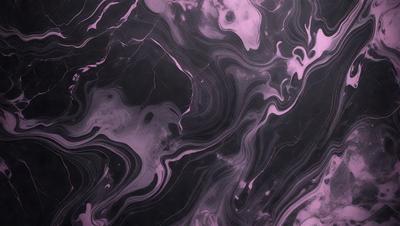 The image features a purple marble-like surface with a swirling pattern. The primary subject is the purple marble, which is the main object, scene, or focus of the image. The setting/background is a dark, possibly black, surface that contrasts with the purple marble. The visual style is a close-up of the marble, showcasing its unique pattern. The colors and mood of the image are predominantly purple, creating a calm and serene atmosphere.