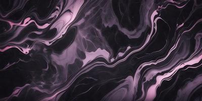 The primary subject of the image is a purple and black marbled pattern. The setting is a black and white background, which contrasts with the purple and black marbled pattern. The visual style is a combination of a photo and digital art, creating a unique and artistic representation of the marbled pattern. The colors and mood of the image are predominantly dark and moody, with the purple and black marbled pattern adding a touch of elegance and sophistication.