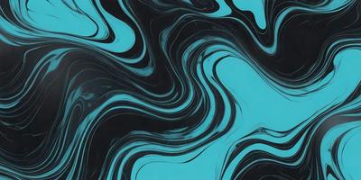The primary subject of the image is a blue and black swirling pattern, which appears to be a digital art or illustration. The setting is a dark background, and the visual style is a combination of digital art and illustration. The dominant colors are blue and black, creating a moody and dramatic atmosphere.