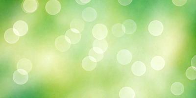 The primary subject of the image is a green background with a pattern of circles. The setting is a bright and lively environment, possibly a digital art or illustration. The visual style is a combination of a photo and a pattern, creating a unique and vibrant atmosphere. The dominant colors are green and white, with the green background and the white circles creating a fresh and lively mood.