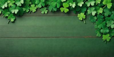 The primary subject of the image is a wooden surface with a green background. The setting appears to be a table or a countertop. The visual style is a photo, and the colors and mood are predominantly green, with a touch of brown from the wooden surface.