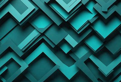 The primary subject of the image is a blue and green patterned wall. The setting is a room with a blue and green wallpaper, creating a visually appealing and unique atmosphere. The visual style is a combination of digital art and illustration, showcasing the intricate design of the wallpaper. The dominant colors are blue and green, which contribute to a calm and soothing mood.