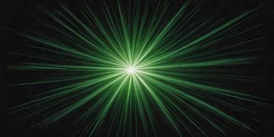 The primary subject of the image is a bright green light, which appears to be a neon light or a light source with a green hue. The light is surrounded by a dark background, creating a striking contrast. The visual style of the image is digital art, as it appears to be a digital rendering of the light source. The colors and mood of the image are predominantly green, with the bright light creating a lively and energetic atmosphere.