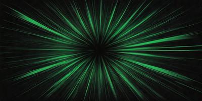 The primary subject of the image is a bright green light, which appears to be a neon light or a light source with a green hue. The light is surrounded by a black background, creating a striking contrast. The visual style of the image is a close-up of the light source, emphasizing its vibrant color and unique appearance. The colors and mood of the image are predominantly green, with the light source being the main focus and creating a sense of energy and dynamism.