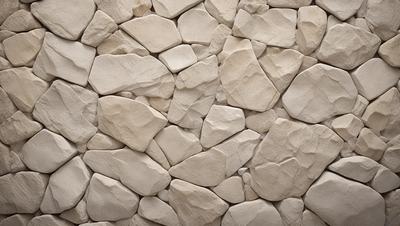 The primary subject of the image is a large rock wall made of various sized rocks. The setting is a natural environment, with the rock wall as the main focus. The visual style is a close-up of the rock wall, showcasing the intricate patterns and textures of the rocks. The colors and mood of the image are predominantly earthy tones, giving the scene a natural and rugged appearance.