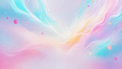 The primary subject of the image is a colorful, swirling, and flowing pattern. The setting is a purple background, which adds to the overall atmosphere. The visual style is a combination of digital art and illustration, creating a vibrant and dynamic scene. The colors and mood are predominantly pink and purple, giving the image a soft and dreamy quality.