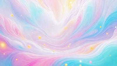 The primary subject of the image is a colorful, swirling pattern that resembles a painting or a digital artwork. The setting is a background of a colorful, swirling pattern, which creates a vibrant and lively atmosphere. The visual style is a combination of a painting and a digital artwork, giving the image a unique and artistic appearance. The colors and mood are predominantly pink, blue, and yellow, which evoke a sense of warmth, happiness, and creativity.