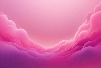 The primary subject of the image is a large, pink, curved surface that resembles a mountain or a wave. The setting is a pink background, which creates a visually striking contrast with the main subject. The visual style is a combination of digital art and illustration, giving the image a unique and artistic appearance. The dominant colors are pink, which creates a warm and inviting atmosphere.